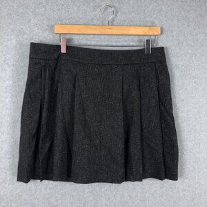 Gap Pleated Gray Mini Skirt Size 14